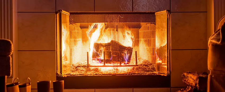 Mendota Hearth Landscape Fireplace Installation in Oakton, Virginia